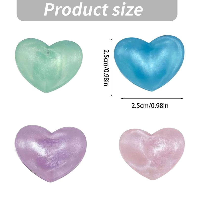 Heart-Shaped Tennis Vibration Dampeners with Flexible Construction for Practice, Casual Play, and String Bed Placement