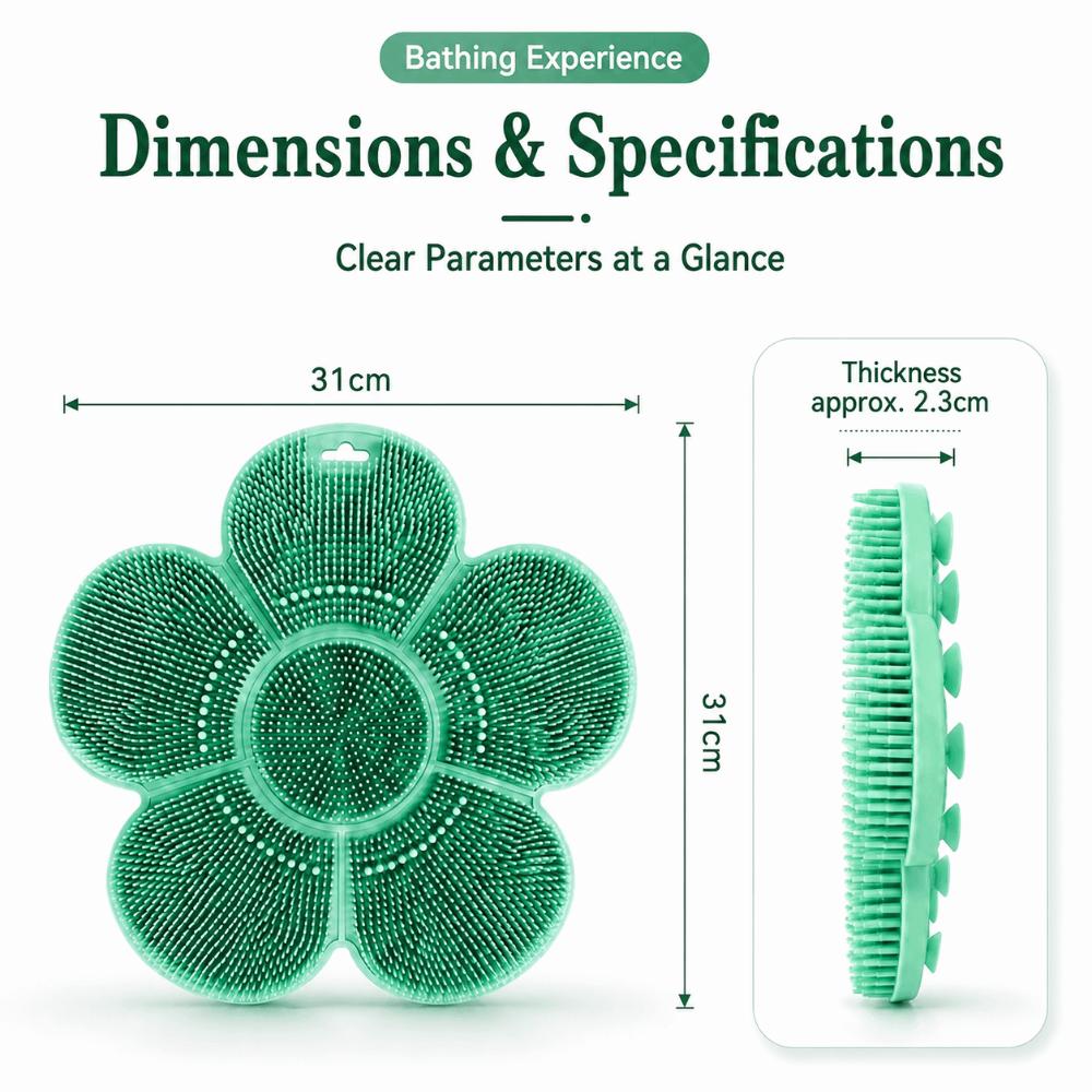 Tappetino Scrubber Antiscivolo per Doccia Facile da Pulire Esfoliante Tappetino da Bagno Nuovo Tappetino Pulizia Piedi Uso Bagno