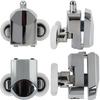 Shower Door Rollers Replacement Zinc Alloy Wheels with Anti Collision Block and Screws for Curved and Glass Doors