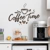 1Pc Self-Adhesive Coffee Time Wall Sticker - Painted English Slogan for Home Background Wall Decor