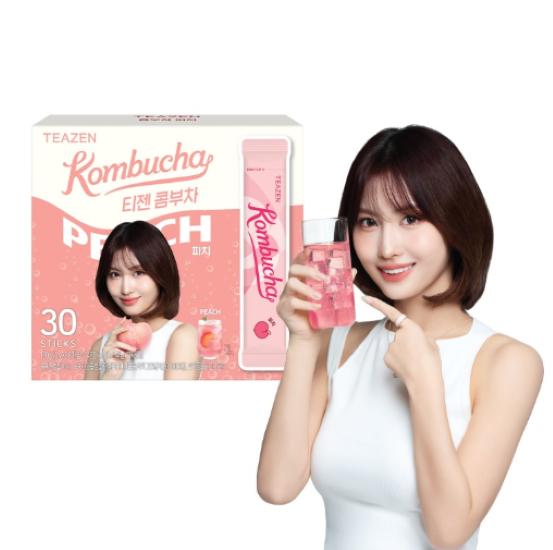 Teazen Kombucha 30 Sticks TWICE Fotokarten Edition | Koreanisches Getränkepulver mit zufälliger Fotokarte