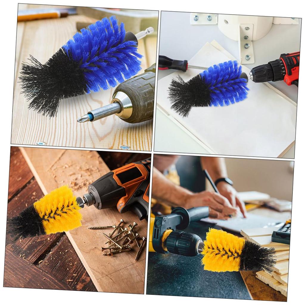 TOPPERFUN 2pcs Clean Brush Head Drill Wheel Cleaning Brush Cleaning Scrub Brush They Detail
