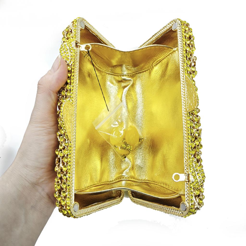 WHTUOHENG Pink Flower Stone Evening Clutches Women Floral Crystal Evening Bags Rhinestones Bridal Wedding Party Clutch Purse