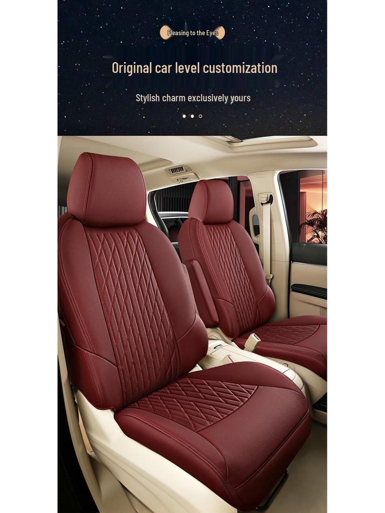 Buick GL8 Leather 7-Seat Full Coverage Car Seat Cushion, All-Season