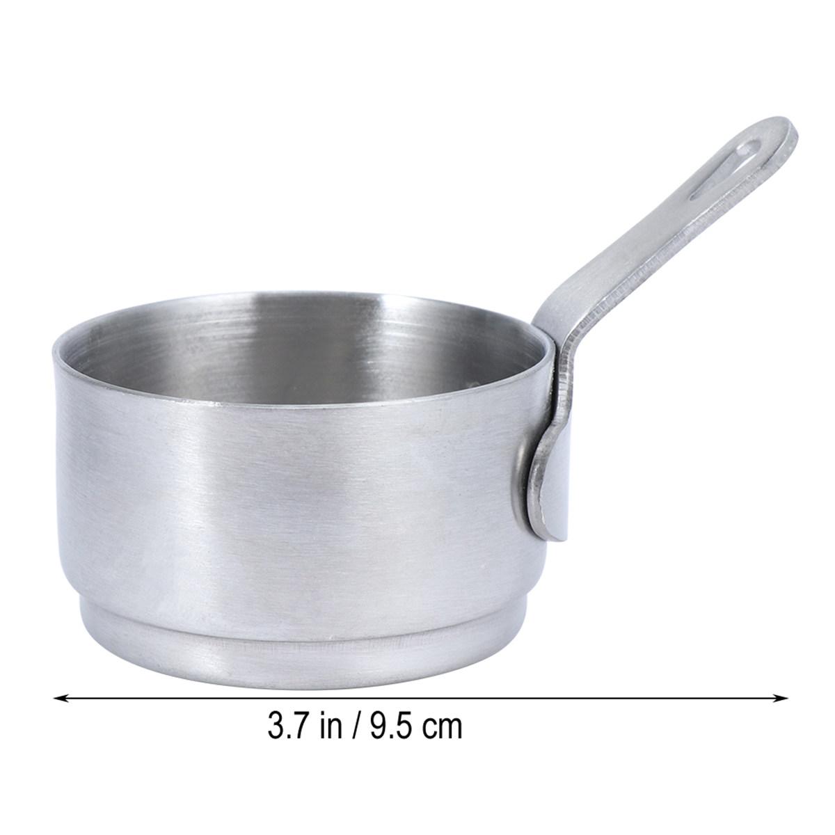 

1Pcs Stainless Steel Mini Pot Heavy Duty Rustproof Non Stick Pan for Home Cooking Frying Eggs Baking Milk Soup Sauce Pan