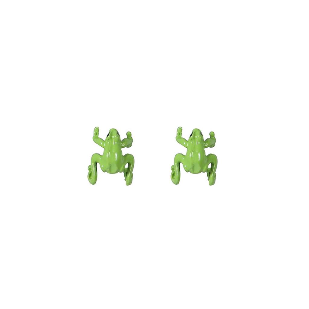 Skurriler Cartoon-Frosch-Ohrclip für Damen - Lustig, Niedlich, Ohne Piercing