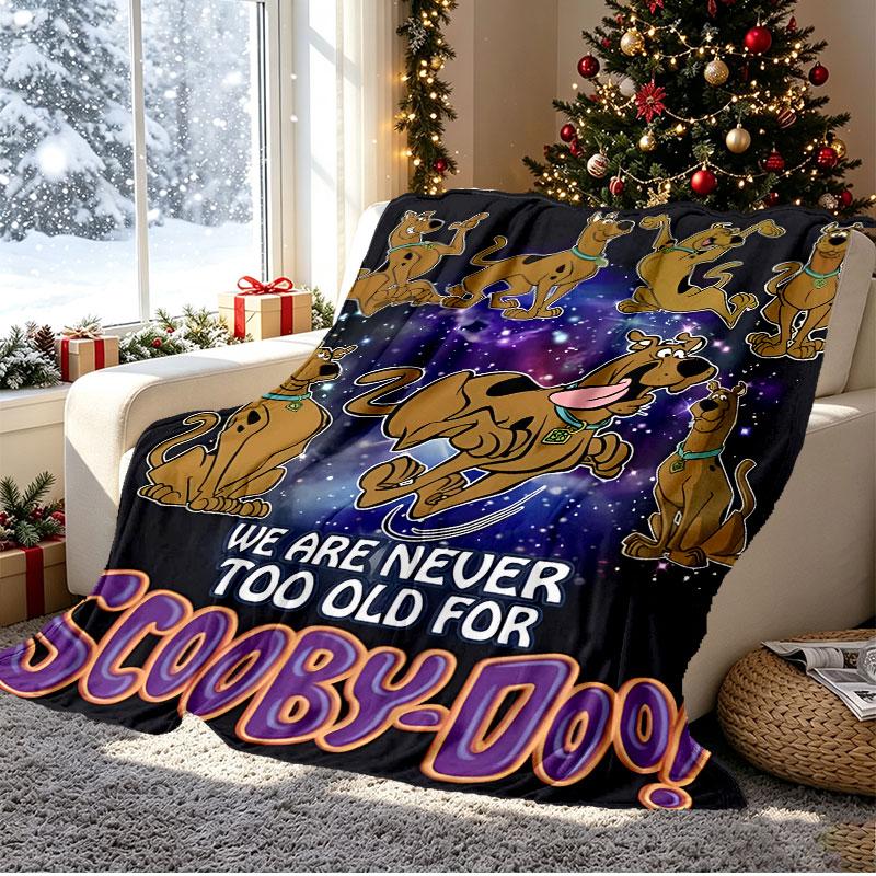 Scooby Pattern Blanket for Home Decoration, Bed, Sofa, Car Travel, Camping, Suitable for All Seasons, Birthday Christmas Gift