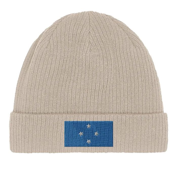 Bonnet Drapeau États fédérés de Micronésie en Beige