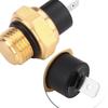 Motorcycle Cooling System Temperature Sensor with Single Blade Terminal, Threaded Metal Body and Sealing Gasket for Sensor Service Work