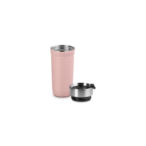 [Red Dot Design Award 2025 Winner] Le Creuset Travel Tumbler/Mug/Water Bottle, 350ml, Shell Pink, Stainless Steel, Vacuum Insulated, Keeps Hot or Cold