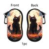 Cute Cat Soft Eyeglasses Case Cute Ultra Light Neoprene Sunglasses Case With Belt Clip,Soft Reading Glasses Case Women Men