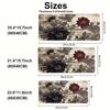 Large Xxl Gaming Mousepad Desk Mat Keyboard Pad Laptop Purple Background Dark Lotus Chinese Ink Floral Print Nonslip Rubber Base