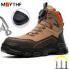 High Top Shoes Work Boots Steel Toe Shoes Puncture-Proof Safety Shoes Men Protection Boots Indestructible Shoes Tactical Boots