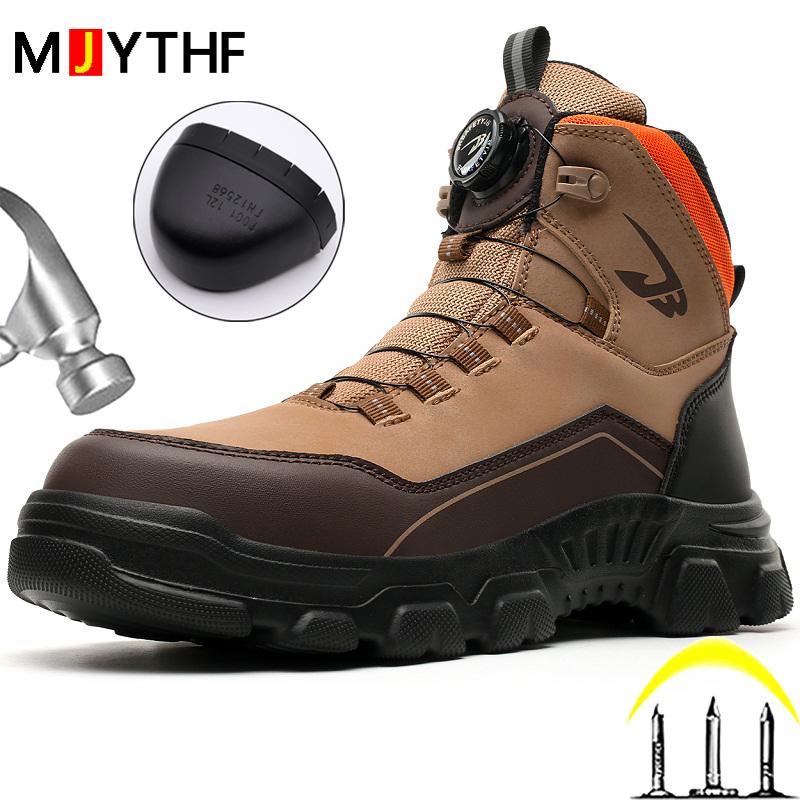 High Top Shoes Work Boots Steel Toe Shoes Puncture-Proof Safety Shoes Men Protection Boots Indestructible Shoes Tactical Boots