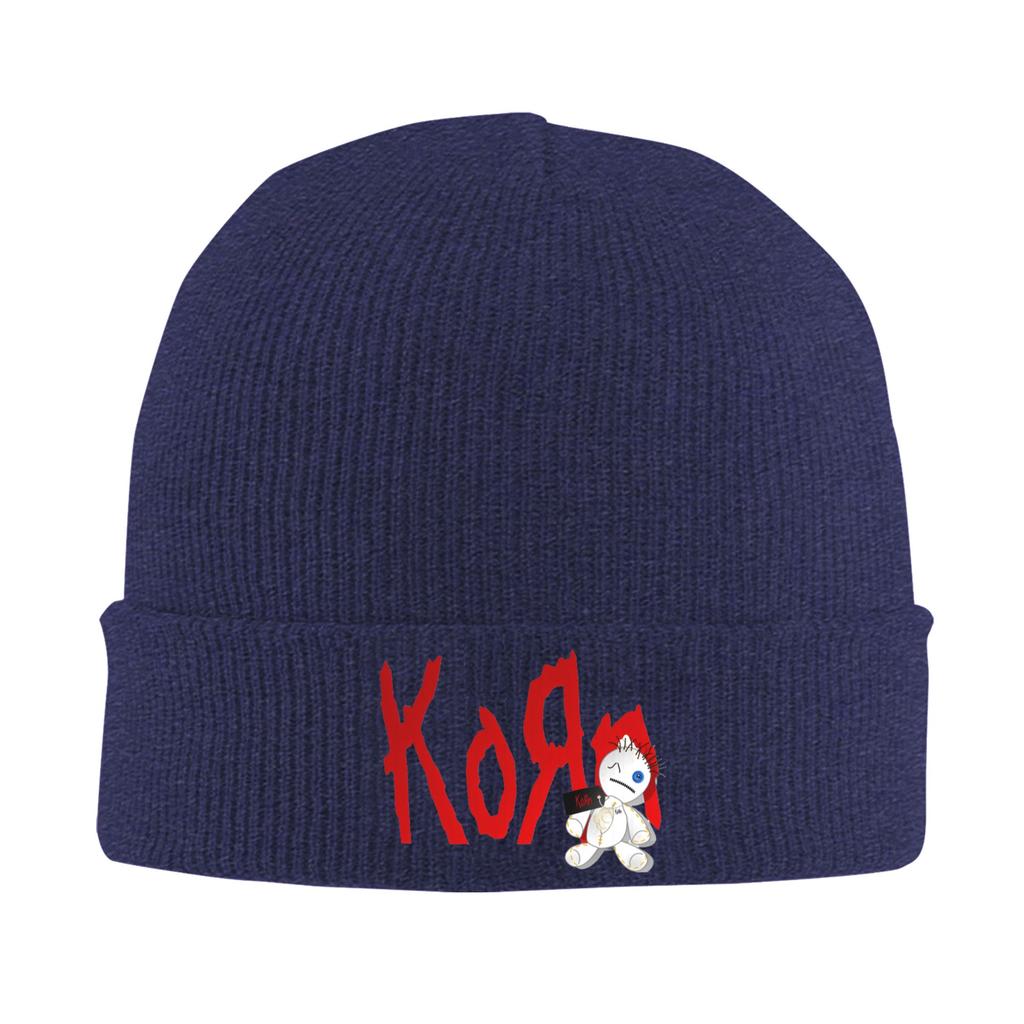 Korn Band Doll Logo Knitted Caps Women'S Men'S Beanie Winter Hats Acrylic Crochet Cap