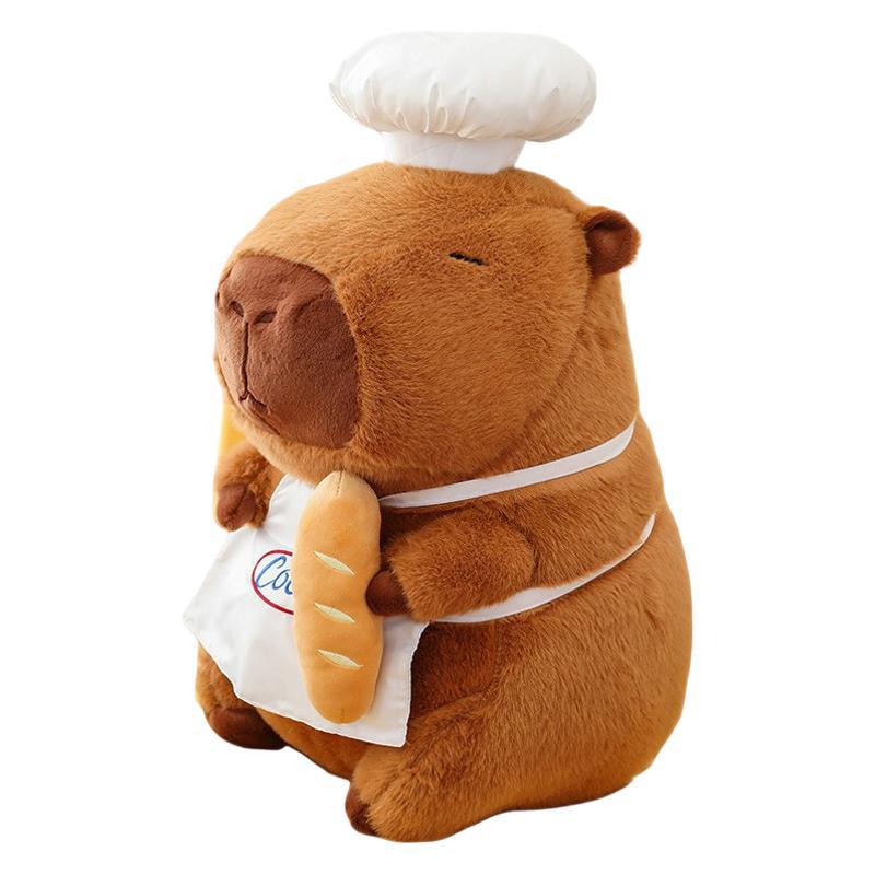 Chef Bread Capybara Kapibara Plush Toy Cute Guinea Pig Doll Gift