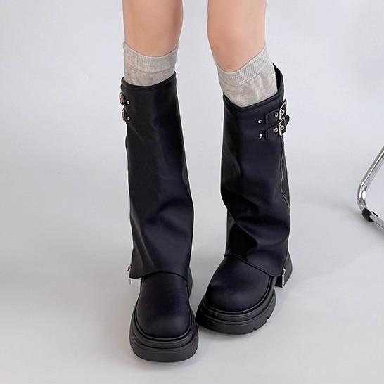 Pant Pants Boots Fashion Versatile Retro British Style Thick Bottom 2025 New Autumn and Winter Slimming and Heightening Martin Boots Women