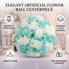 Artificial Flowers Rose Ball for Centerpieces Table Faux Rose Arrangements for Weddings Birthday Party Decor Plastic
