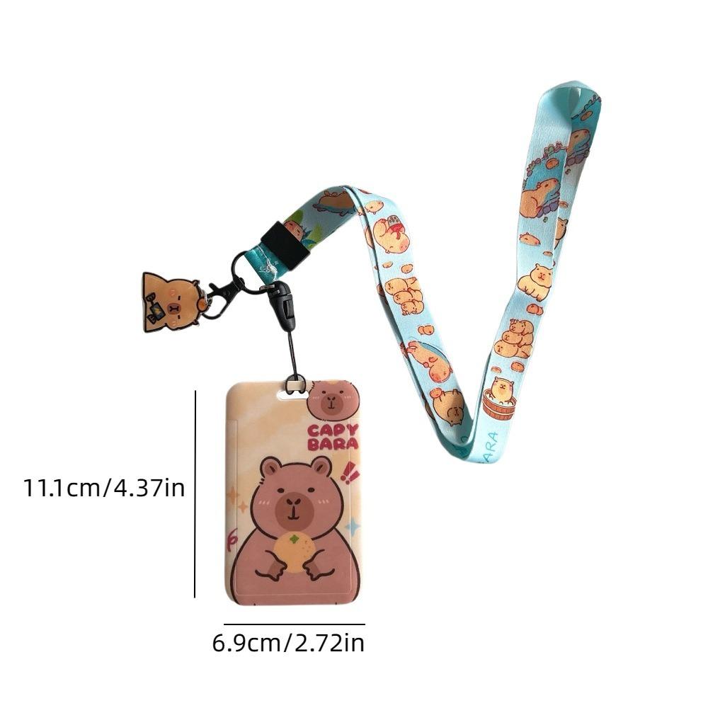 ABS Cartoon Card Case Plastic Bus Card Cover Printed Capybara Card Holder  Protective Card