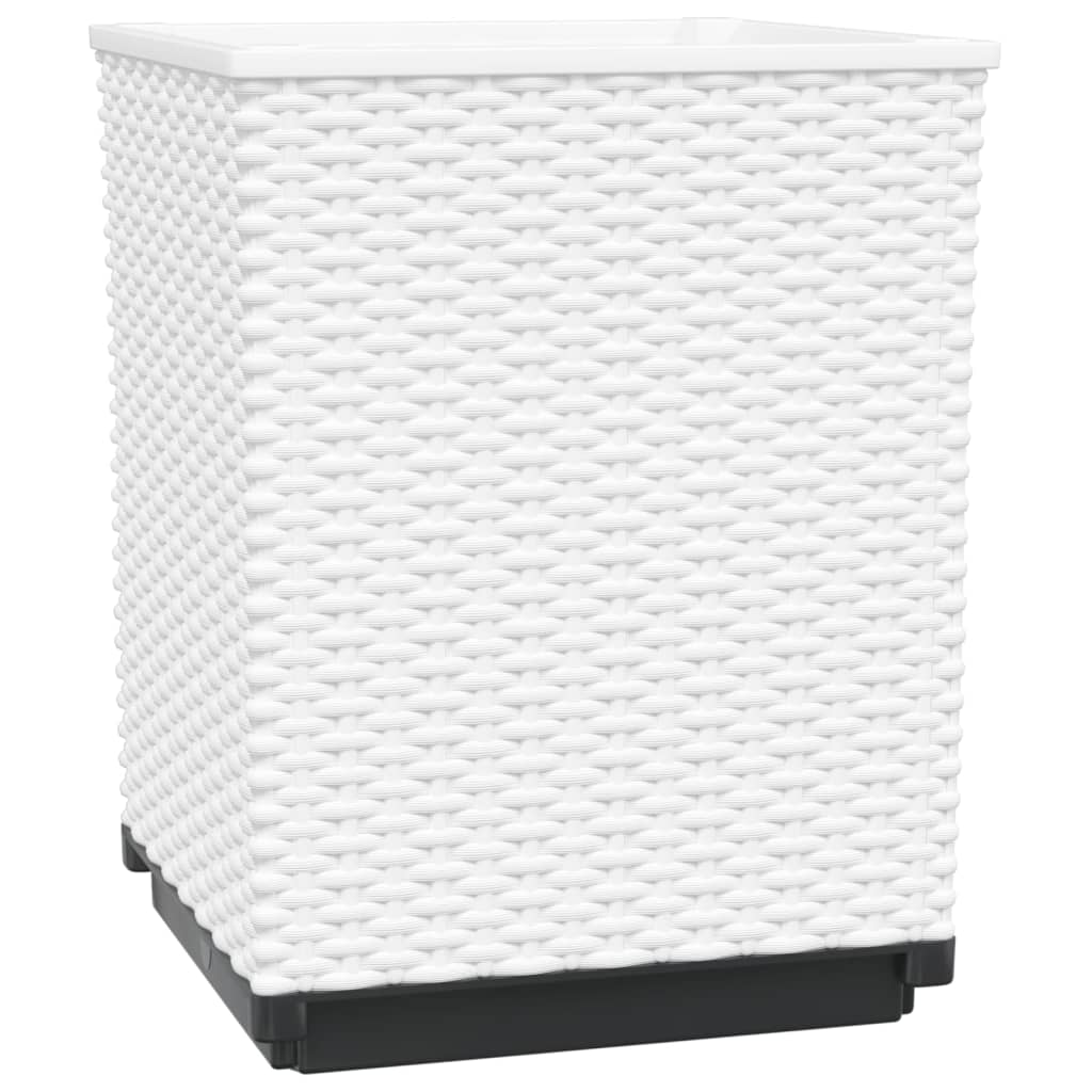 Plant Pot Set 2 Pcs White 30 X 30 X 37 Cm Polypropylene