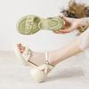 Thick-soled Open-toed Sandals Women's New Summer Casual One-word Thick Heel Soft-soled Baita Beach High Heels