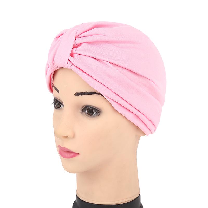 New Stretch Thin Two-Band Indian Muslim Hijab Head Wrap Hat