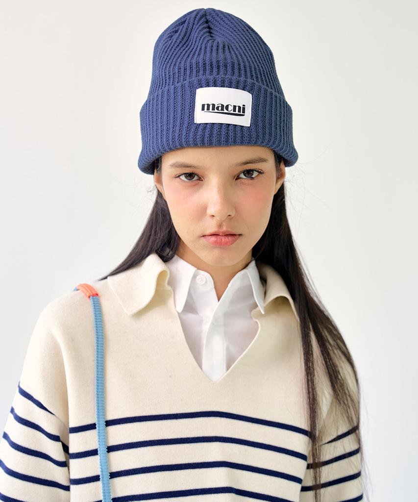 Makeuni Heavy Knit Beanie_Blue