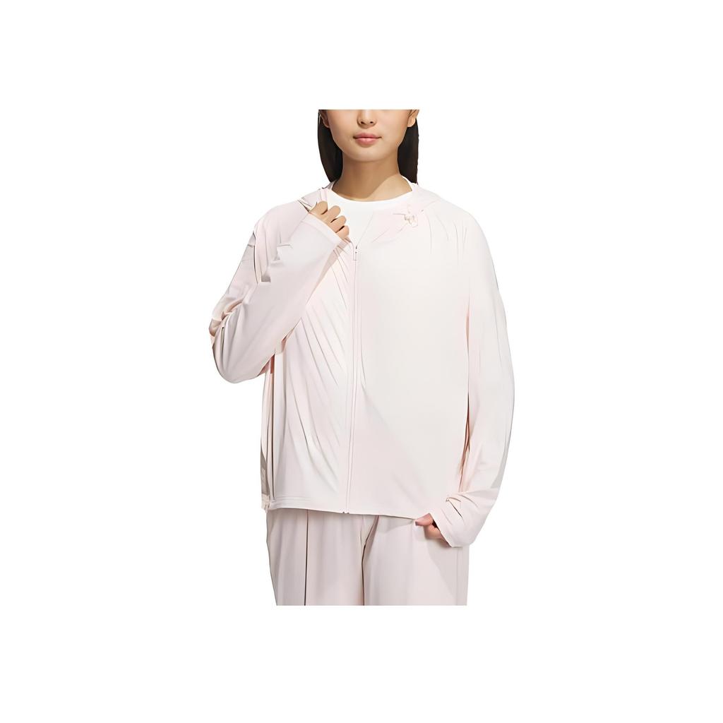Adidas Solid Color Logo Hooded Outdoor Lightweight Dust Wind Sun Protection Jacket Women Jackets IP3955