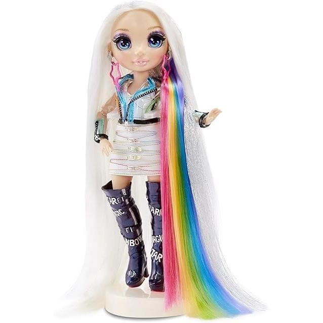 Rainbow high hair studio|studio de coiffure - 1 poupée 27 cm + produits de coloration pour cheveux et accessoires
