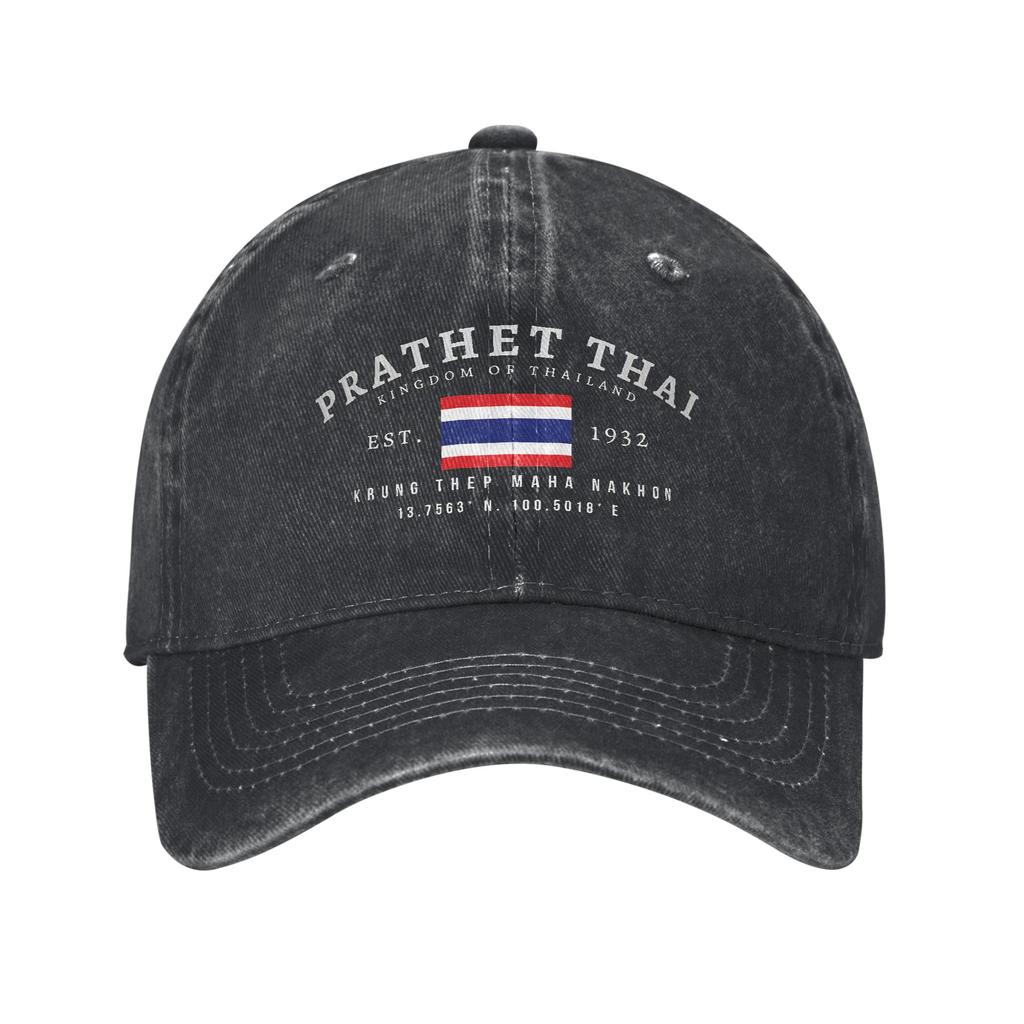 Thailand EST.1949 Krung Thep Maha Nakhon Capital Washed Baseball Cap Fashion Sun Trucker Hat Summer Unisex Baseball Caps