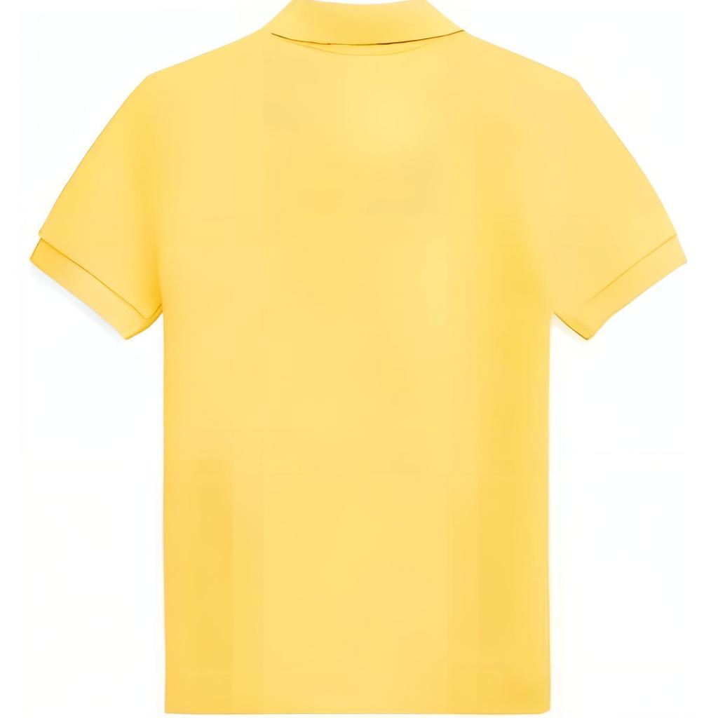 Polo Ralph Lauren T-Shirt Solid Color Logo Embroidery Button Casual Short Sleeve Polo Kids Tops Yellow 323703632-167