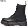 Martin boots lychee pattern tooling boots women's head layer soft cow leather short boots British locomotive boots