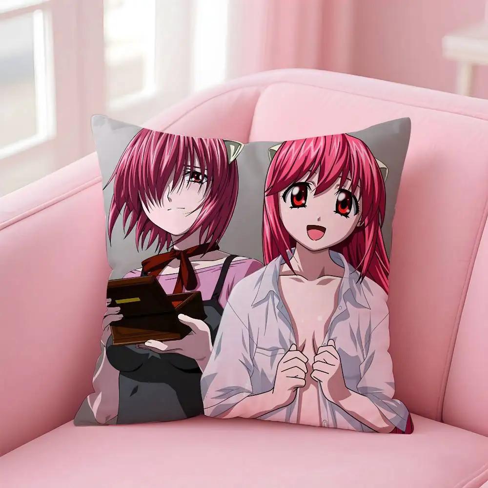 Anime E-Elfen L-Lied Pillow Case Custom Printed Brushed Fleece Pillow, Baby Skin-Touch, Eco-Friendly Dye-Sublimation Cushion For