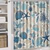 Rideau de douche Élément Océan Bleu Imperméable et Anti-moisissure Rideau de Salle de Bain Rideau de Douche Style Méditerranéen Tissu