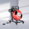 Drain Cleaner Machine 50FT x 1/2 Inch Manual Feed Snake Auger with Wheels