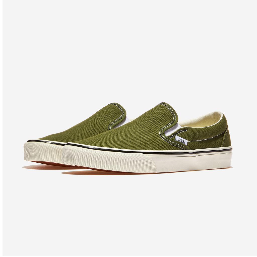 Vans Classic Slip-On - Zelený balzám z kachního plátna [VN000Z7AGRK-DUCK CANVAS Zelený balzám]
