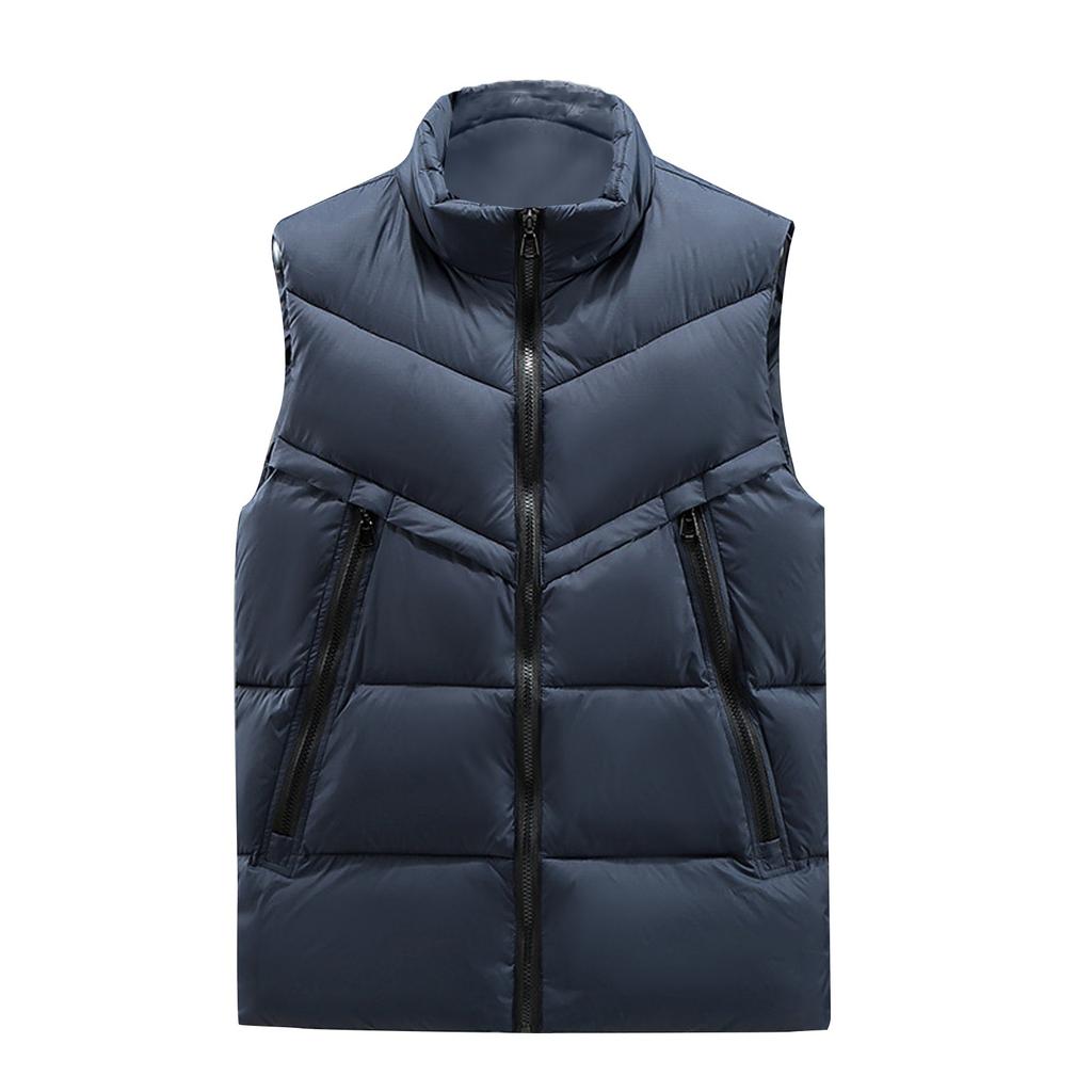 Winter Men's Trend Loose Thick Down Cotton Clip Multicolor Casual Hooded Vest