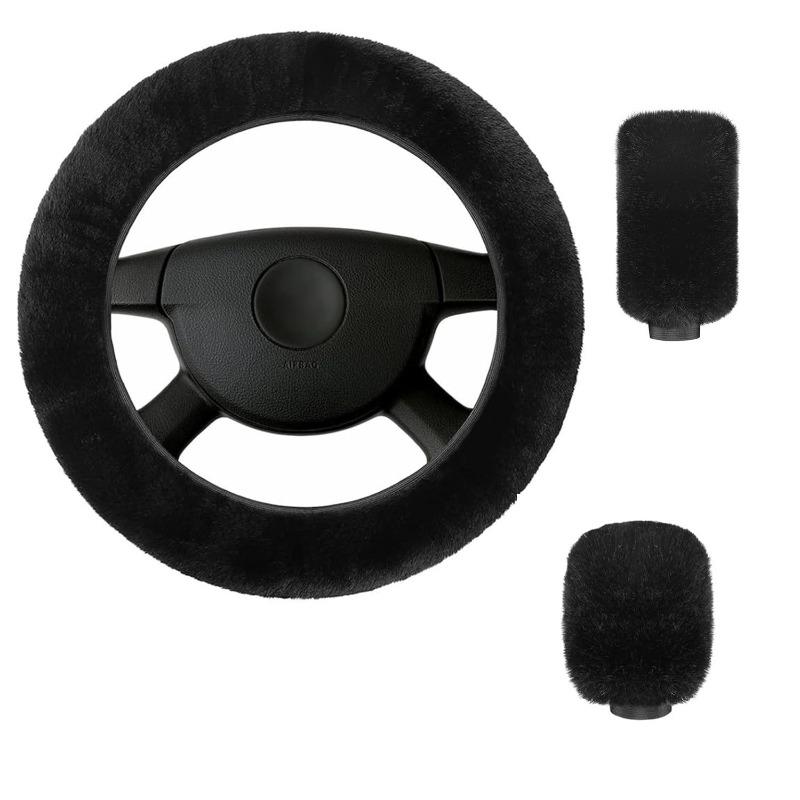 Husă Volan Pluș Blană Iepure Imitație Elastică Iarnă Caldă Anti-alunecare Husă Mâner Unisex