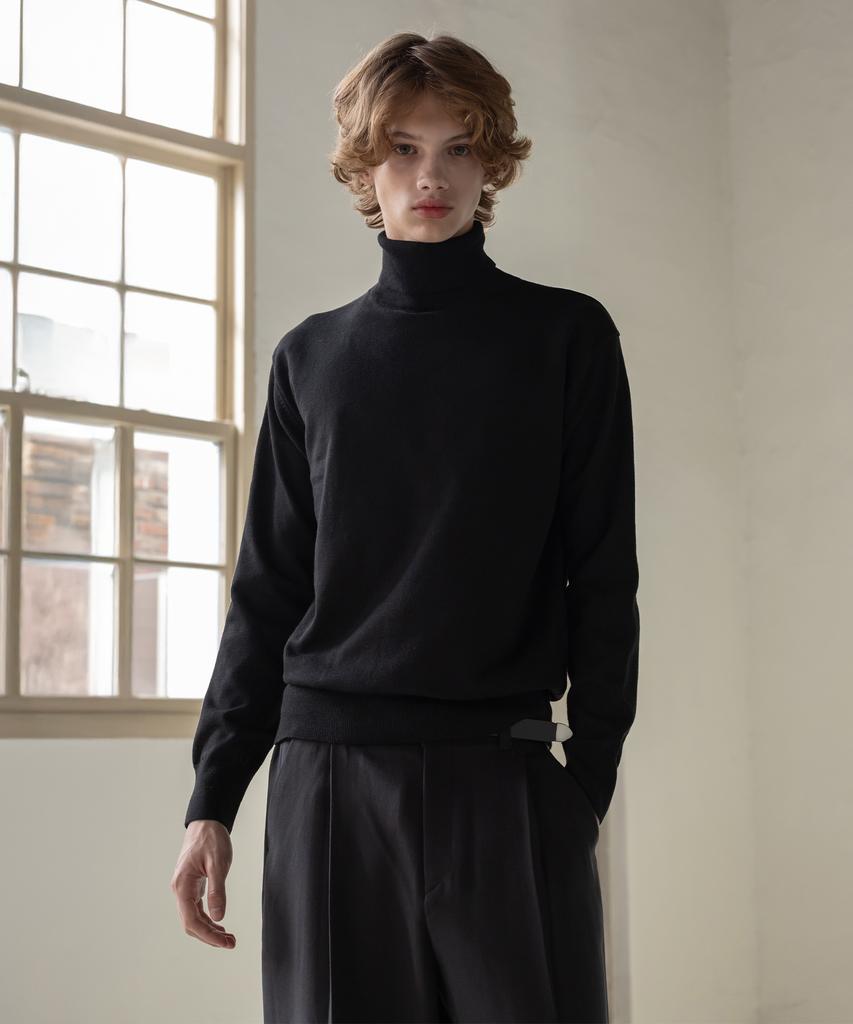 Dekkoloso Mode Herasi Turtleneck Knit [Black]