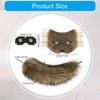 Flexible Mask With Plush Tail DIY Crafting Supply Costume Accessory For Costume And Creative Dressing Up Event
