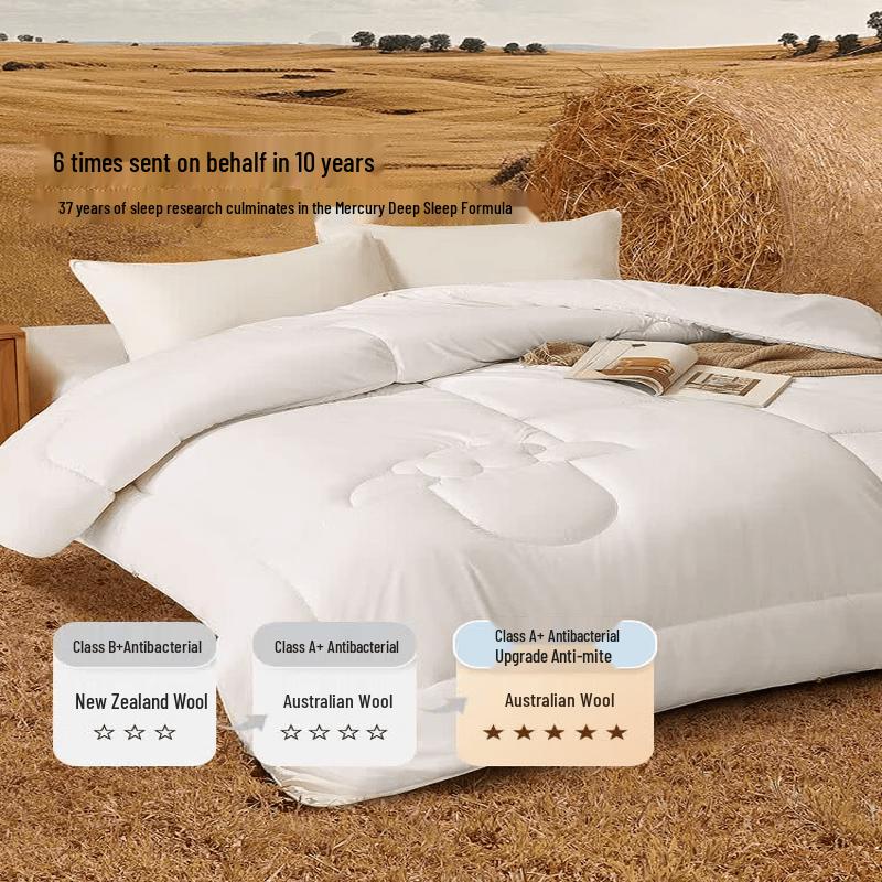 Mercury Home Textiles Australian Wool Thickened Anti-Mite Winter Duvet