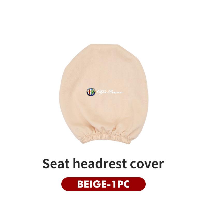 DCBLH1 Car Seat Headrest Cover Anti-wear Auto Styling Accessories For Alfa Romeo 159 Giulietta Giulia 147 Mito 156 159 166 GT Stelvio