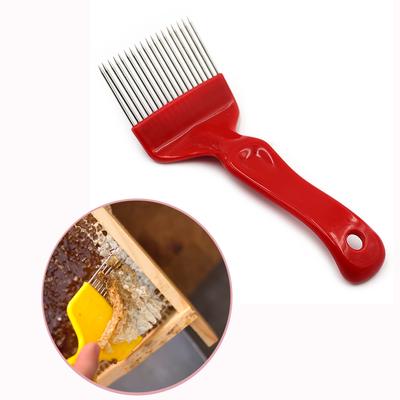 Bee Needle Cut Honey Fork Knife Beekeeping Tool With Red And Yellow 21-Needle Honey Comb Shovel Scraper