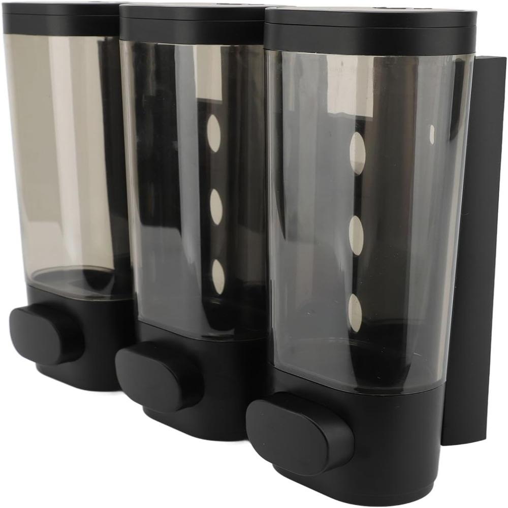 No Drill Shower Soap Dispenser 300ml Container 3 Chamber Dispenser For Hotel