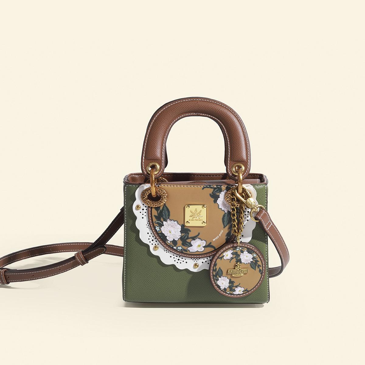 

Elegant Retro Garden Women s Mini Shoulder Handbag темно-зелений колір