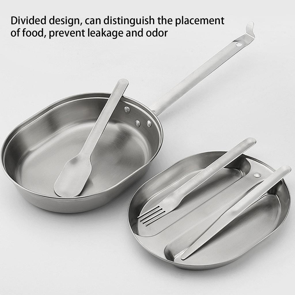 Versatiles Stainless Steel Camp Cookware Portables Camp Cookware Eating Gear for Campers