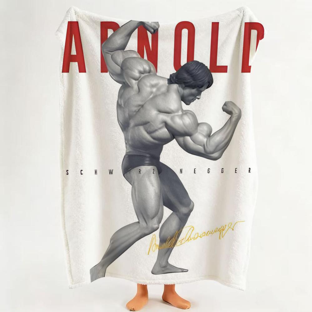 Celebrity AArnold SSchwarzenegger Throw Flannel Throw Blanket Suitable for Sofa Living Room Bedroom