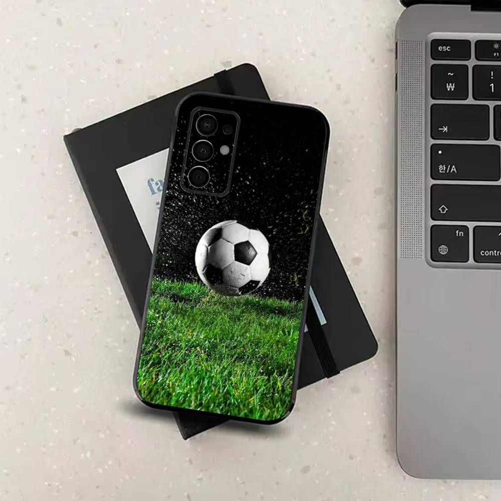 Sports Football Soccer Phone Case For Samsung Galaxy A73,31,32,72,41,53,52,71,22,5G,Note,J7,8,9 Soft Black Silicone Cover