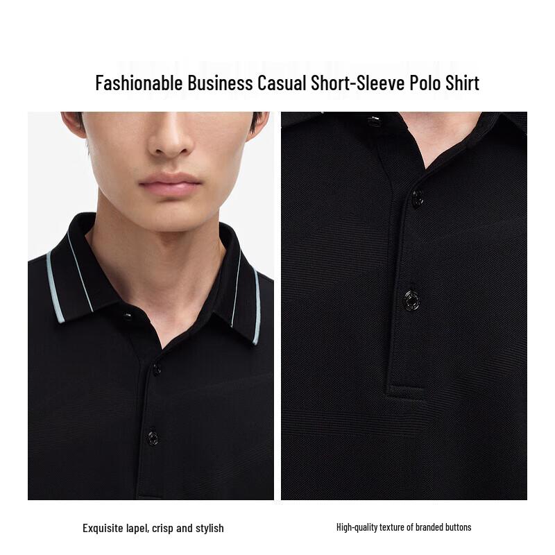 K-Boxing Herren Frühling/Sommer Business Casual Kurzarm Poloshirt BTKE2387