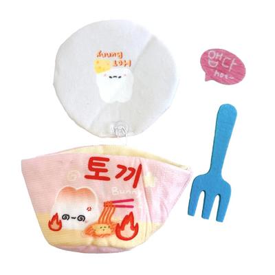 Cup Ramen-Shaped Plush Clothes for 10cm Plush Toys, Kigurumi Accessories, Otaku Activities, Doll Mascot, Kpopdoll Costume [Used]